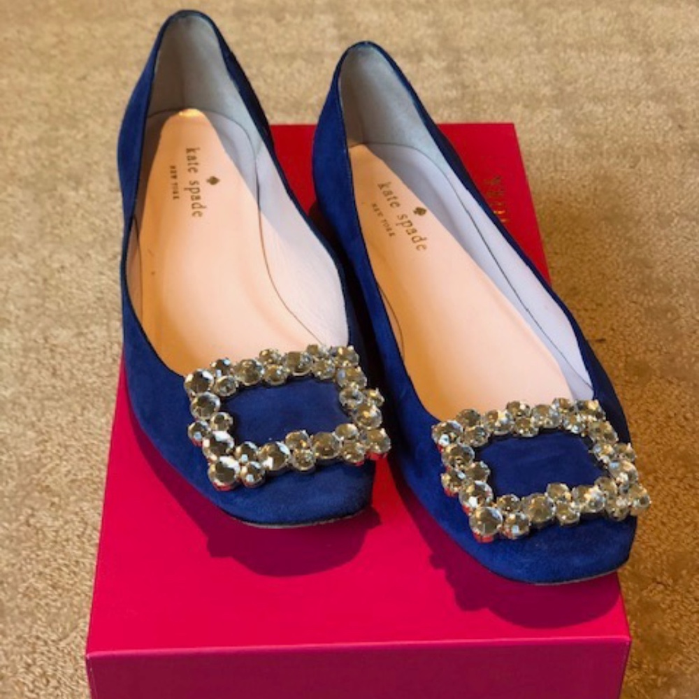 Kate Spade cobalt suede flats!